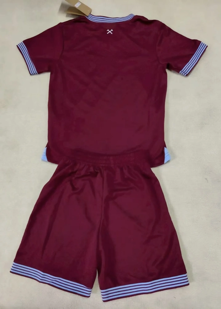 West Ham United Football Jersey Home Kids Kit Jersey+Shorts 2025-26