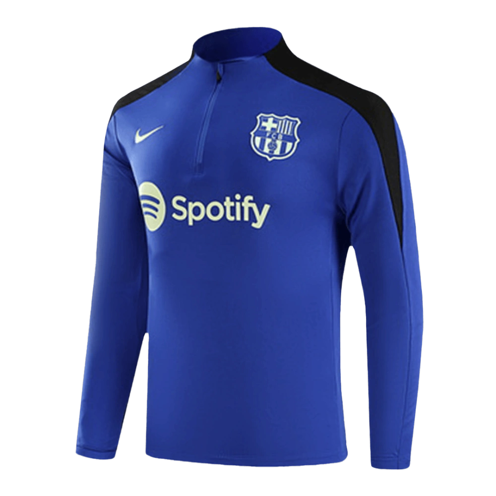 Barcelona Zipper Sweat Kit (Top+Pants) Blue 2024/25
