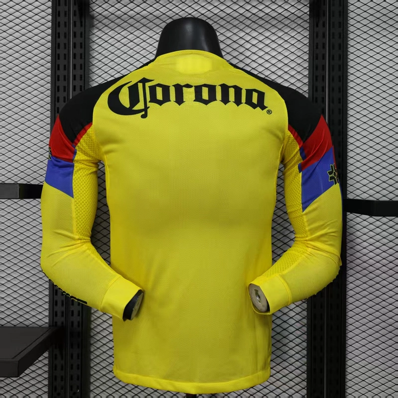 Club America Authentic Soccer Jersey Home Long Sleeve Shirt 2025/26