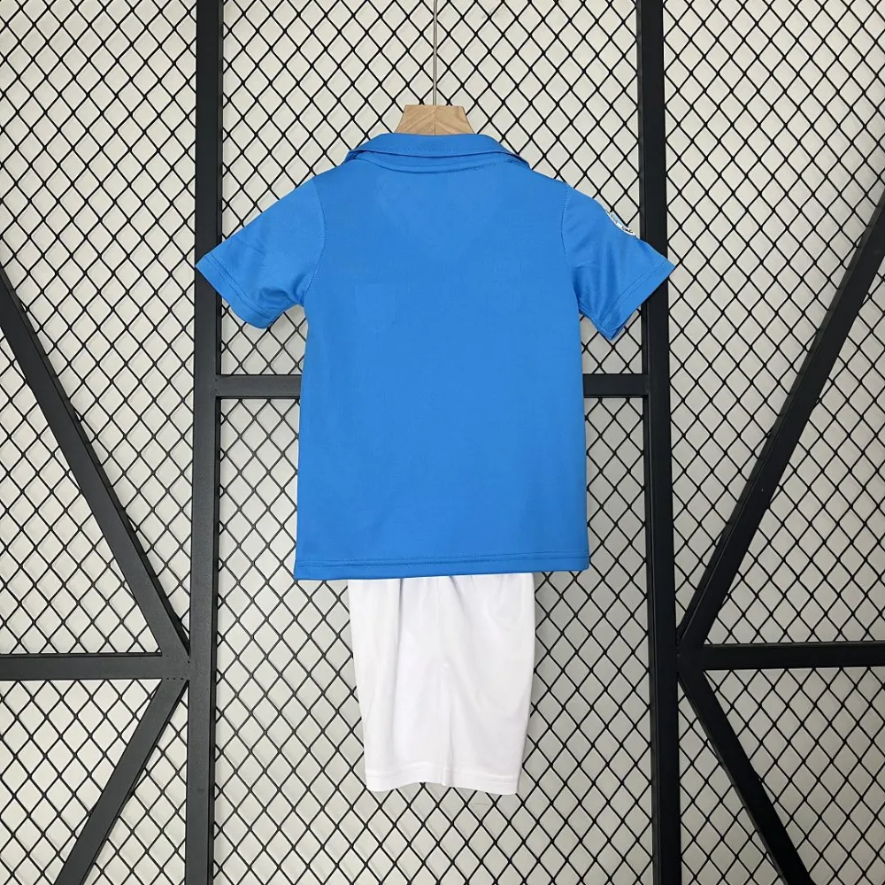 Napoli Retro Soccer Jersey Home Maradona Kids Kit Jerseys+Shorts 1987-88