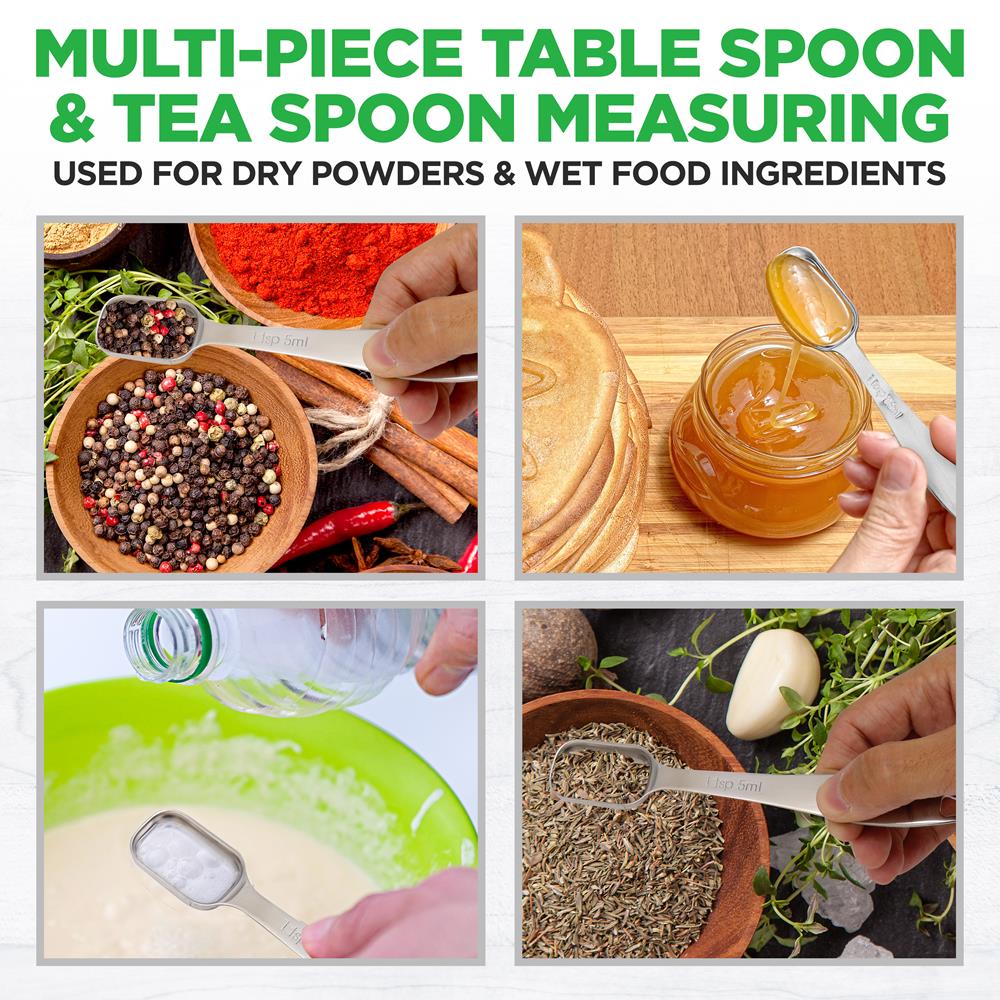 Measuring Spoon Set - Kitchen Measuring Spoons Stainless Steel (6 Pcs.)