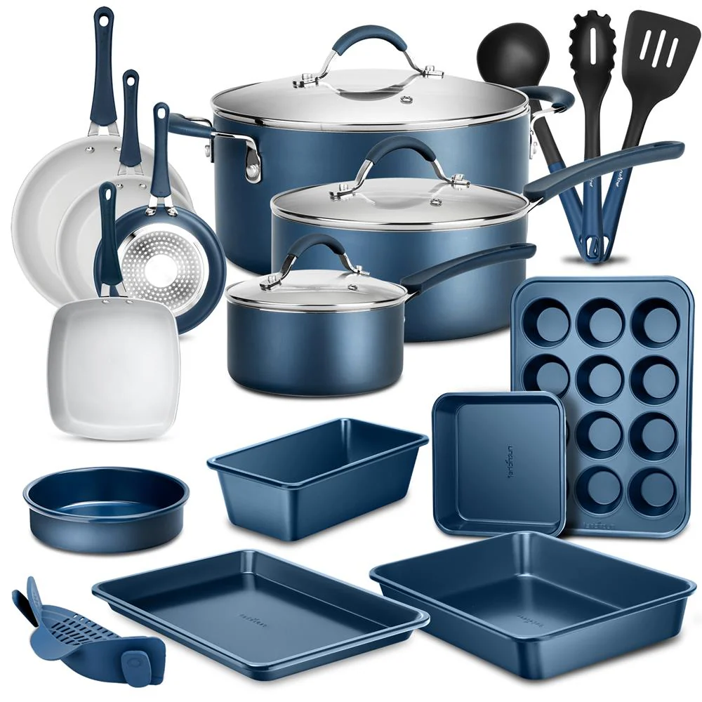 Kitchenware Pots & Pans Set – High-Qualified Basic Kitchen Cookware Set, Non-Stick (20-Piece Set)