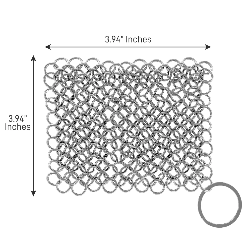 Stainless Steel Cast Iron Cleaner - Pan-Pot Dutch Oven Cleaning Tool, Metal Scraper Removes Stuck On Food
