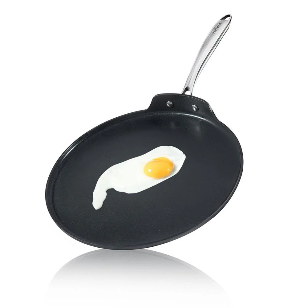 12’’ Hard-Anodized Nonstick Crepe Pan - Dishwasher Safe Nonstick Round Crepe Pan