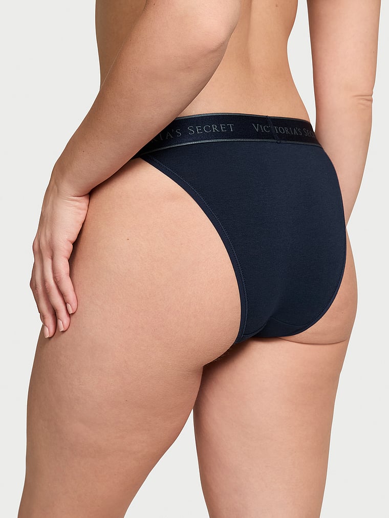 Cotton Logo Cotton Tanga Panty Smooth