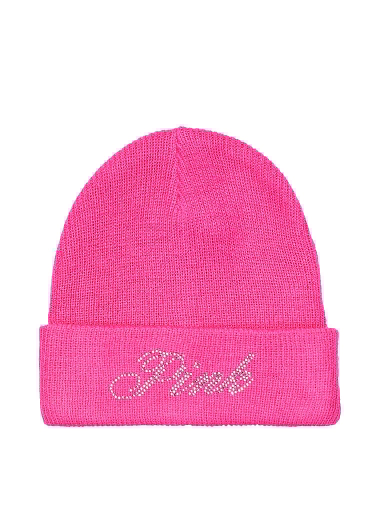 PINK Rib Knit Beanie