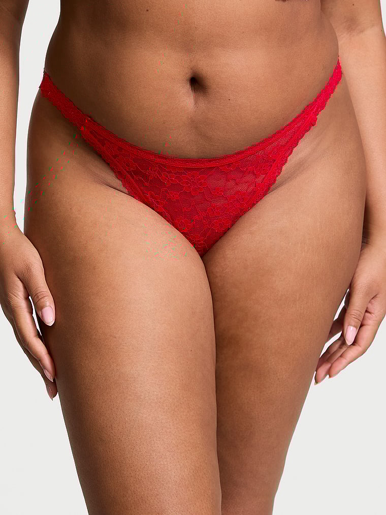 The Lacie Sequin Posey Lace Brazilian Panty Sequin Lace