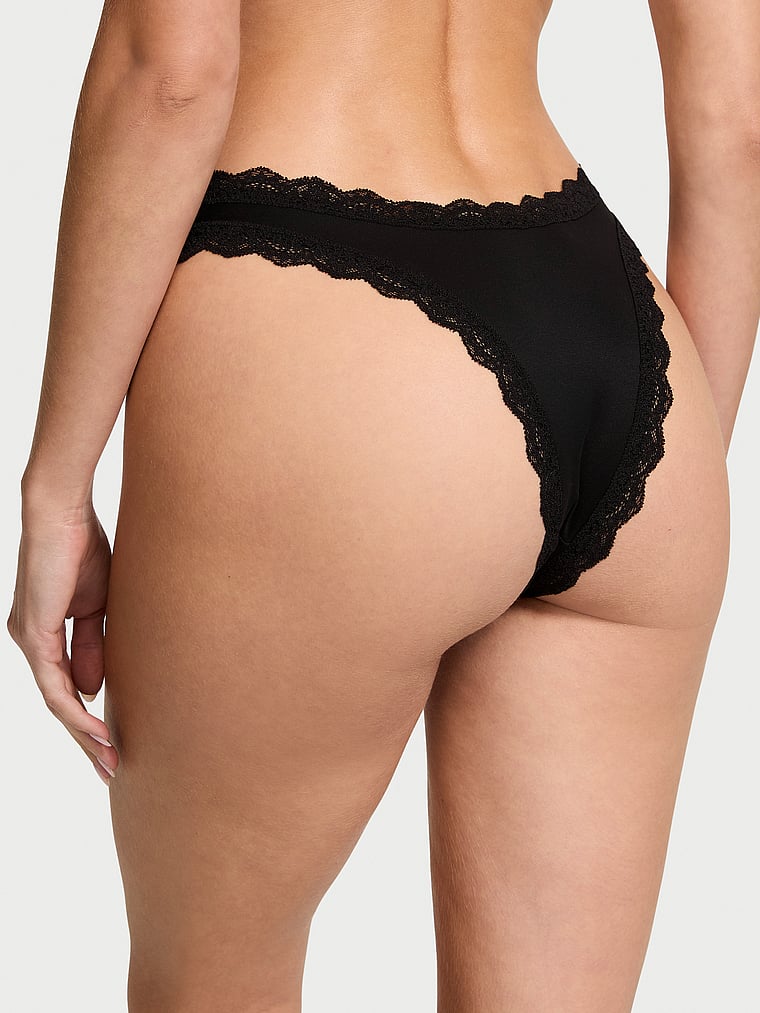 Dream Angels Lace-Trim Brazilian Panty Lace Trim