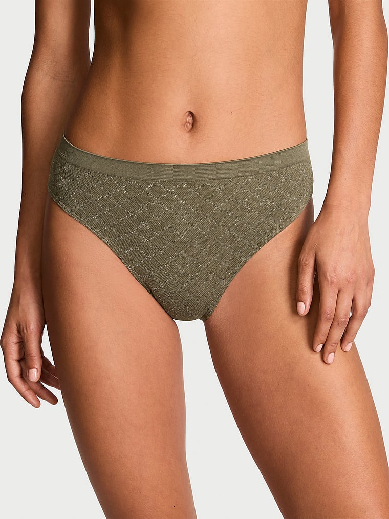Seamless Seamless High-Leg Brief Panty Lurex