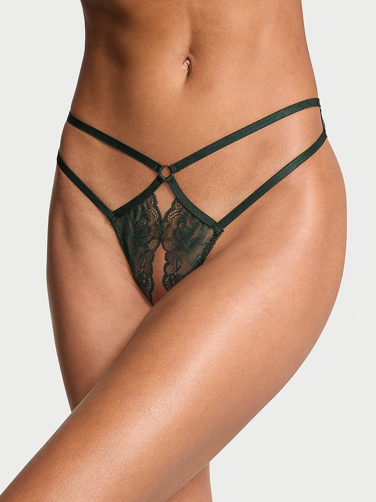 Very Sexy Rose Lace Crotchless Panty Crotchless