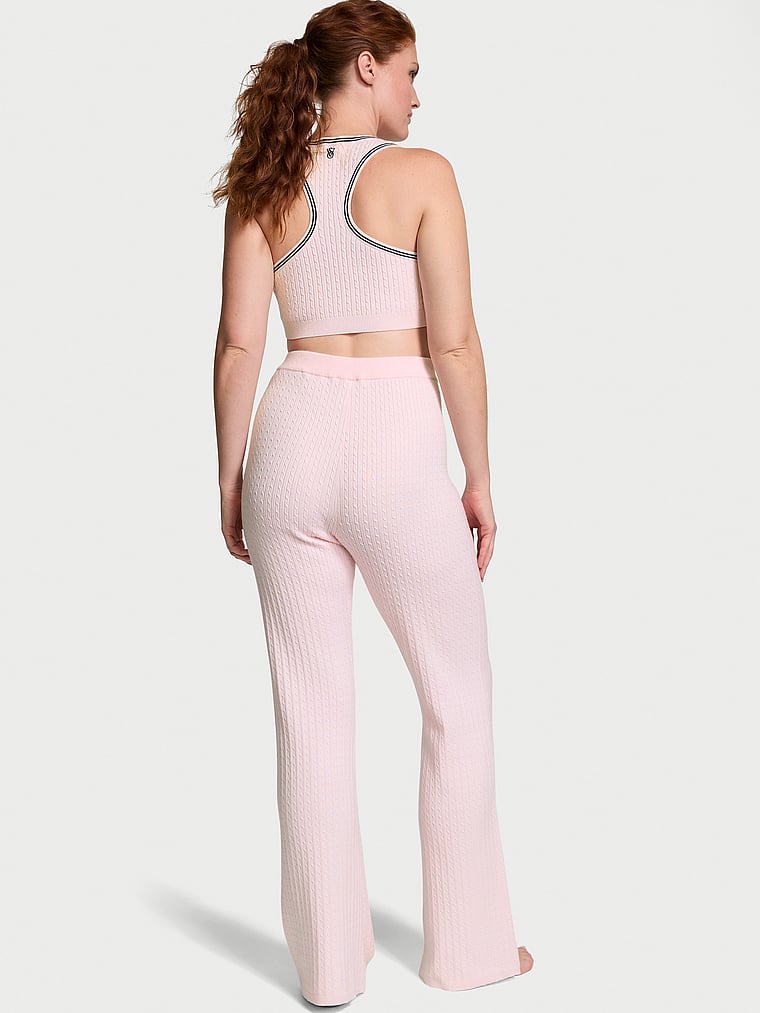 Victoria's Secret Luxe Cable-Knit Flare Lounge Pants