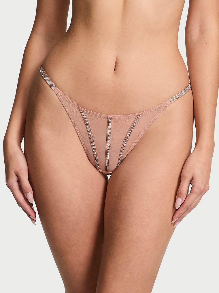 Very Sexy Sheer Shine Thong Panty Mesh