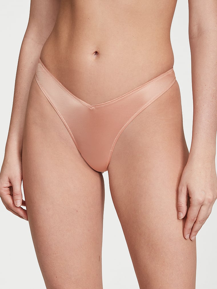 Very Sexy Strappy-Back High-Leg Thong Panty Smooth