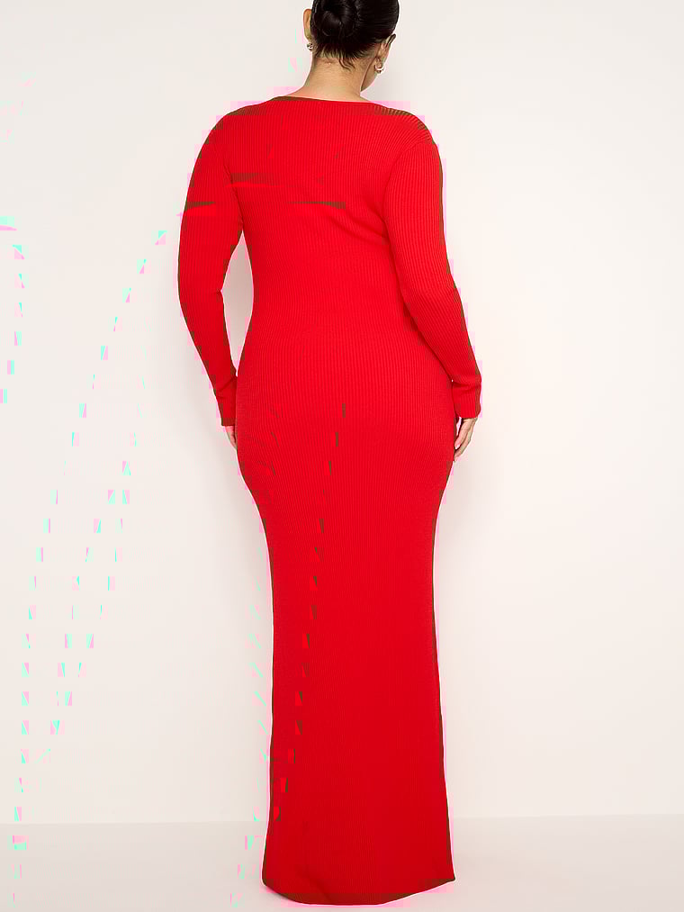 Good American Virgo Rib Longsleeve Gown