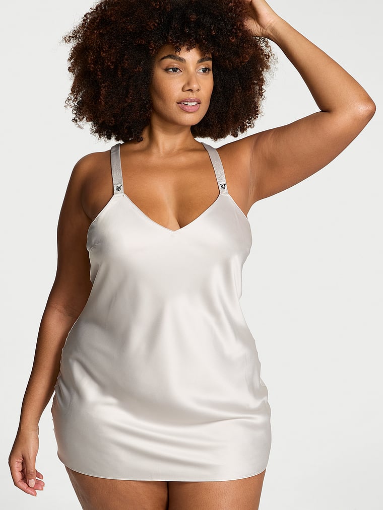 Victoria's Secret Shine Strap Satin Strappy-Back Slip