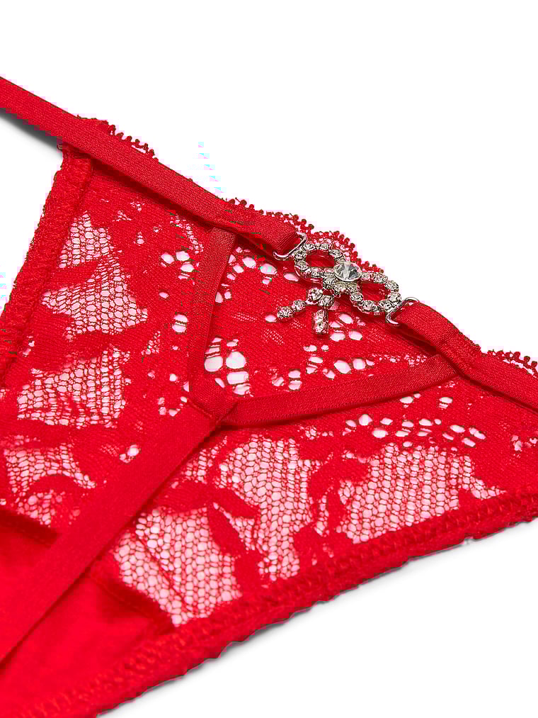 Dream Angels Twinkle Bow Lace V-String Panty Twinkle Lace