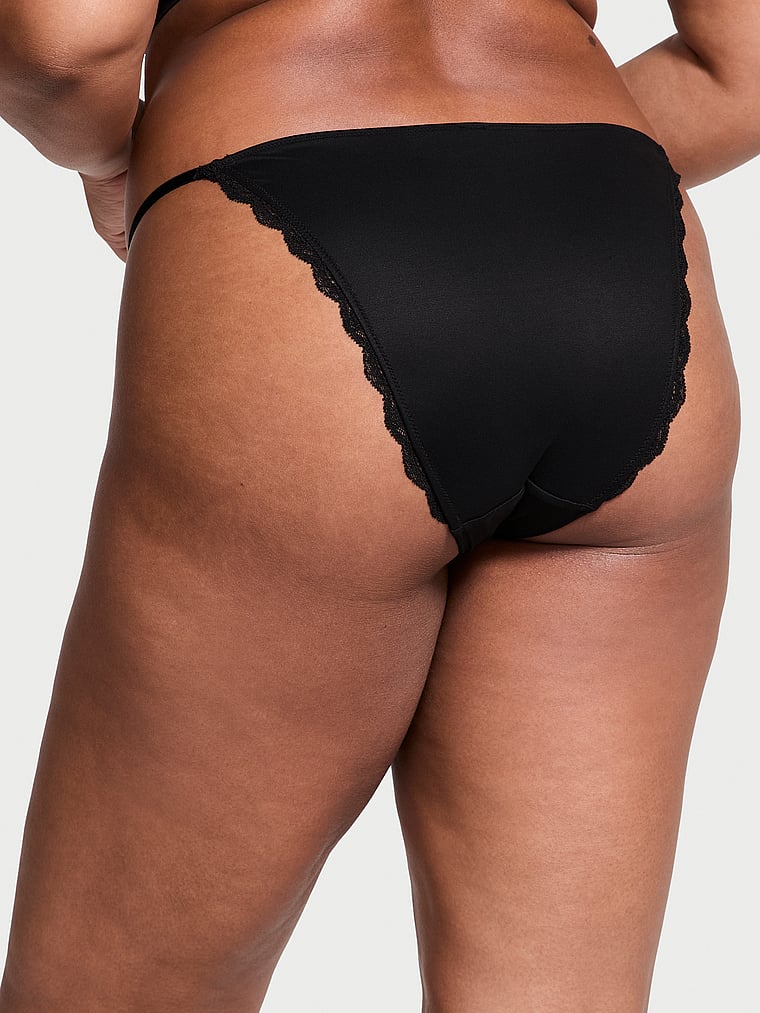 Dream Angels Lace-Trim Adjustable String Bikini Panty Lace trim