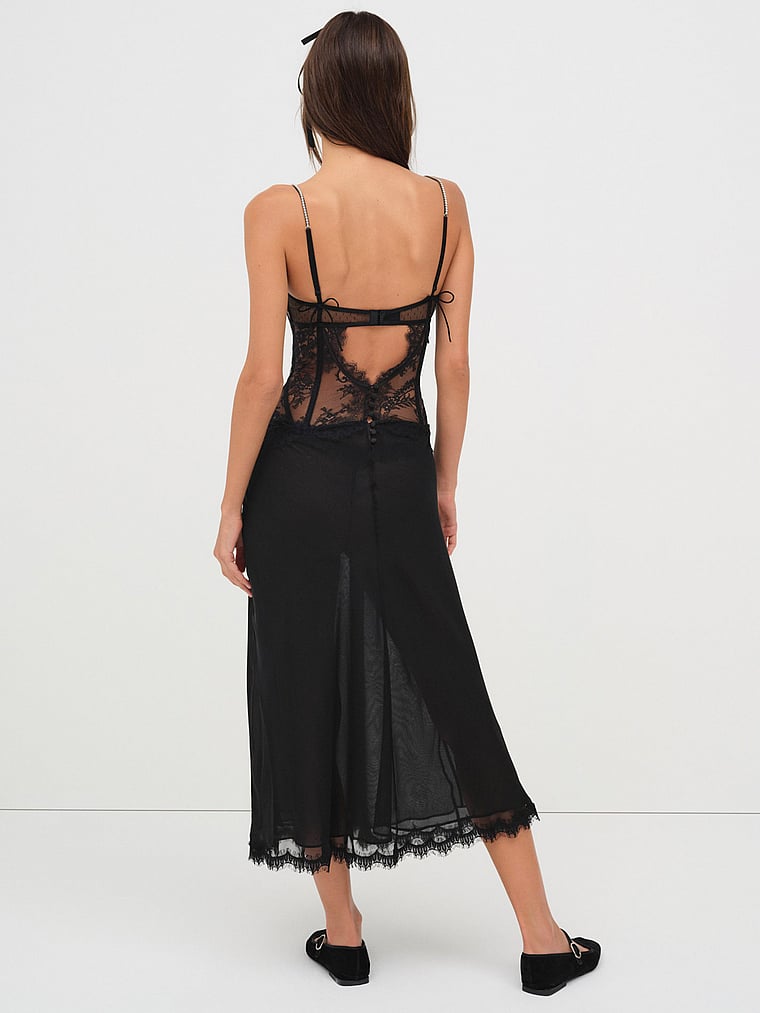For Love & Lemons Sharon Maxi Slip Dress