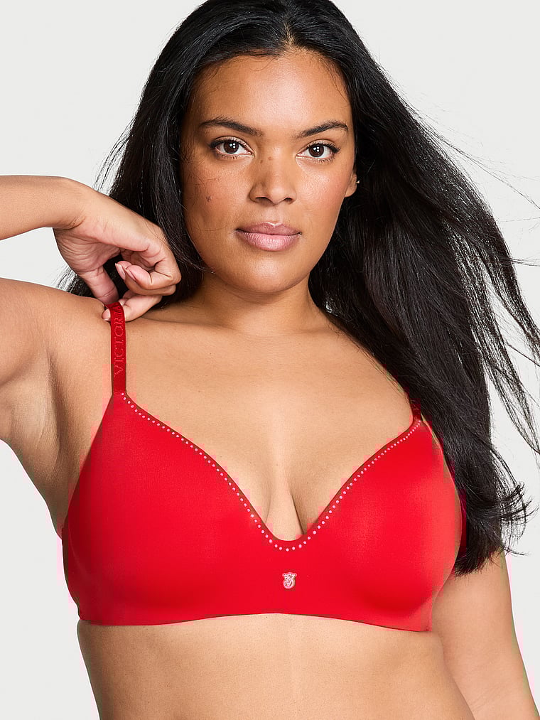 The T-shirt Shine-Trim Push-Up Wireless Bra Shine Trim