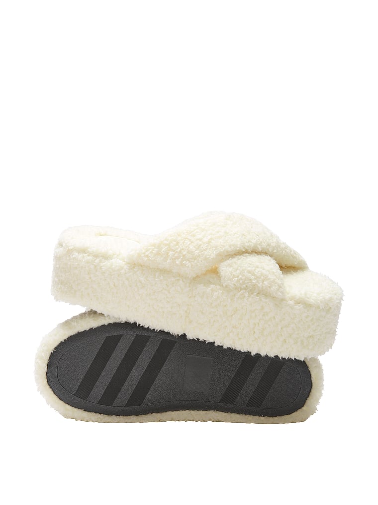 PINK CO-ZZZY Fleece Platform Slipper