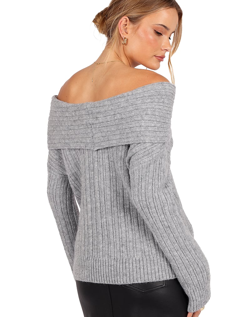 Petal & Pup Kenny Off Shoulder Knit Sweater