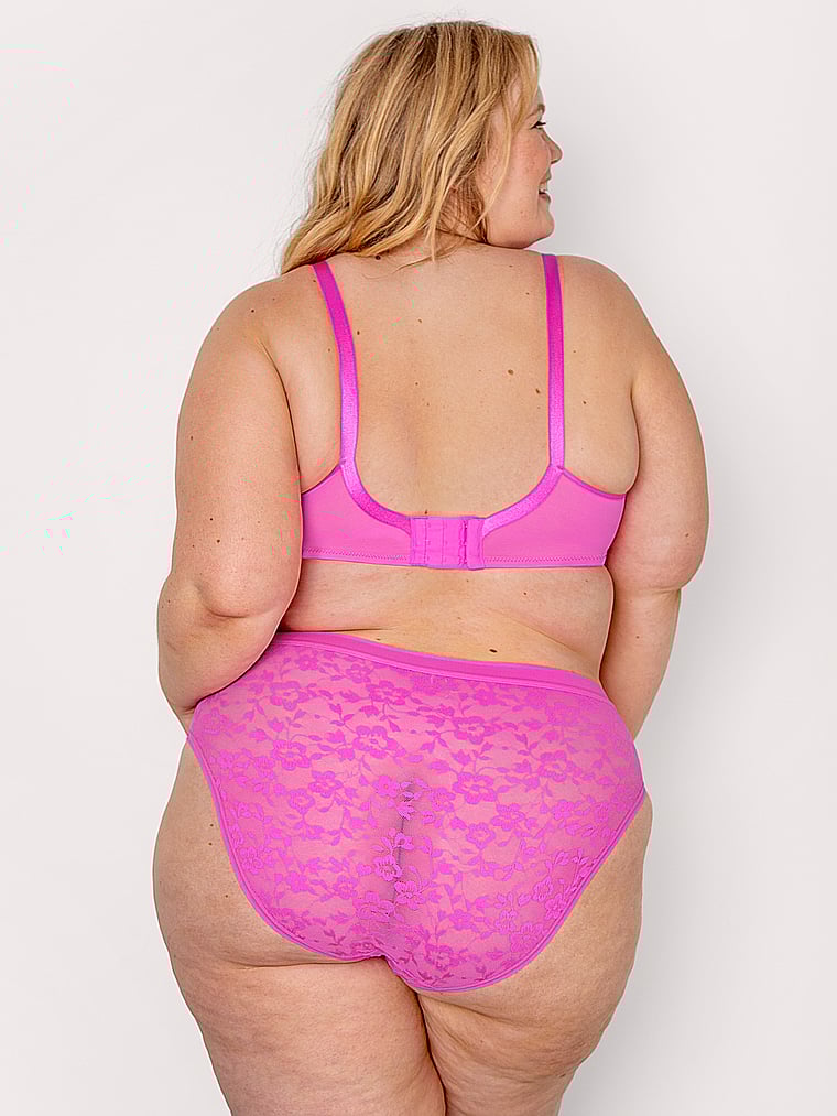 Curvy Couture Smooth Lace High Cut Brief