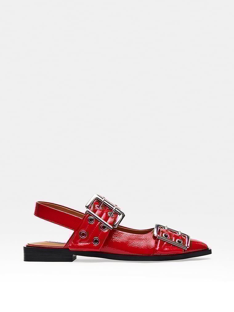Steve Madden Graya Red Patent Slingback Flats