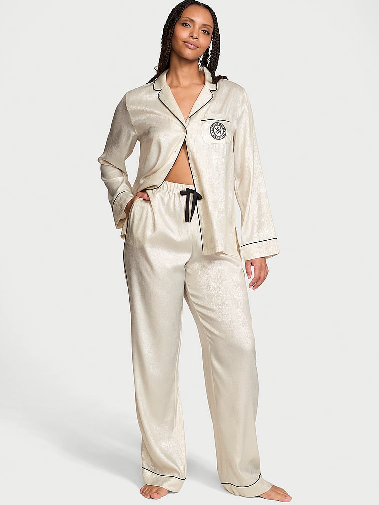 Victoria's Secret Glazed Satin Long Pajama Set