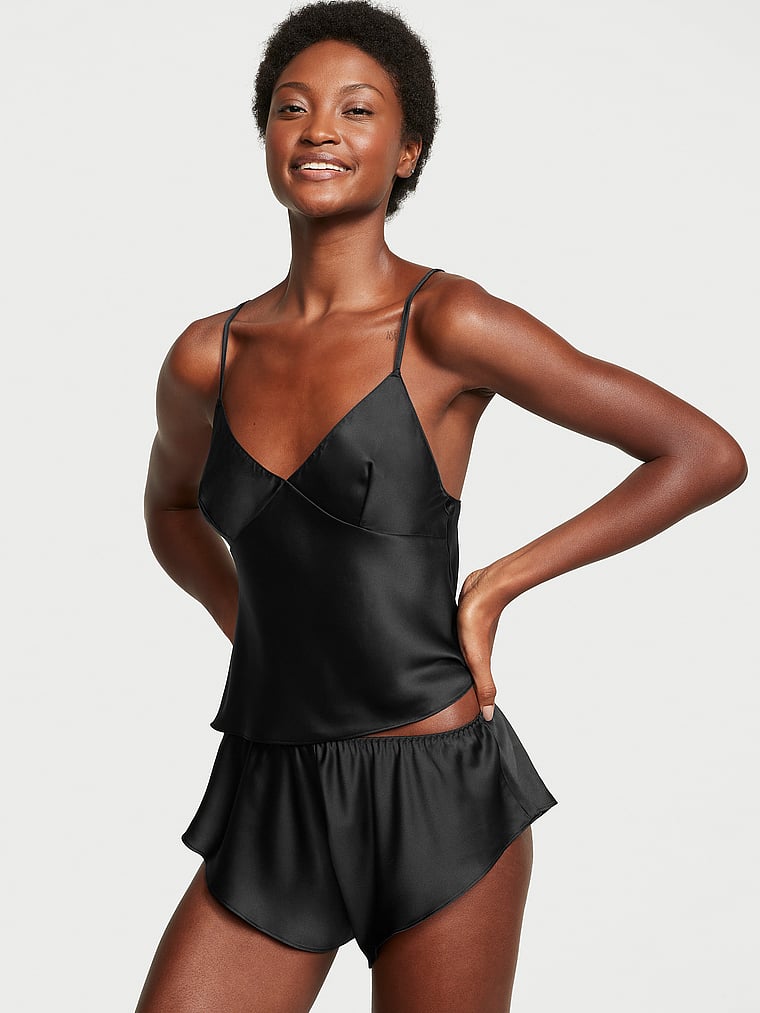 Victoria's Secret Satin Open-Back Cami & Shorts Set