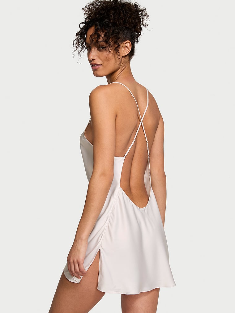 Victoria's Secret Satin Open-Back Slip