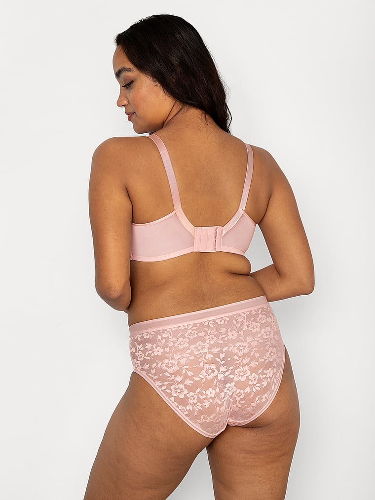 Curvy Couture Smooth Lace High Cut Brief