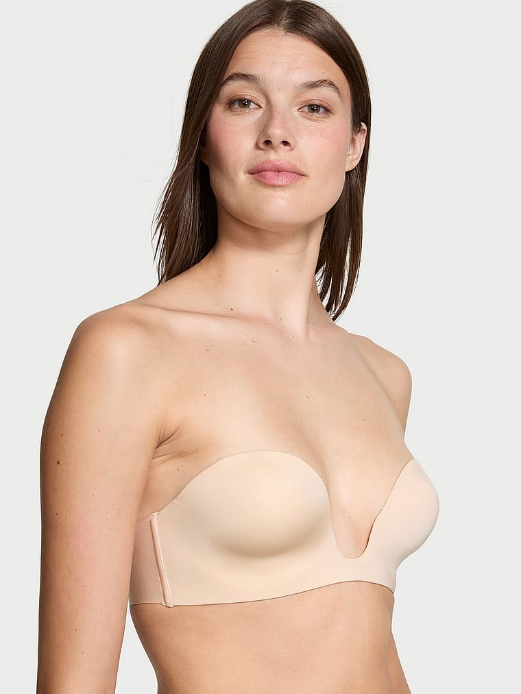 Victoria's Secret Bare Lightly Lined Low Plunge Strapless Bra Smooth