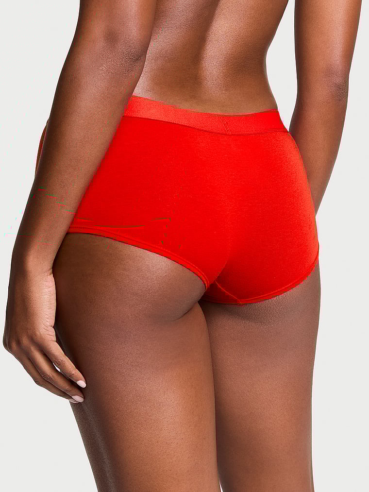 Cotton Logo Cotton Shine Patch Shortie Panty Novelty