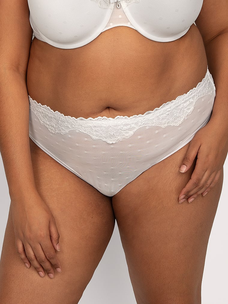 Curvy Couture Sheer Whisper High Cut Brief Panty