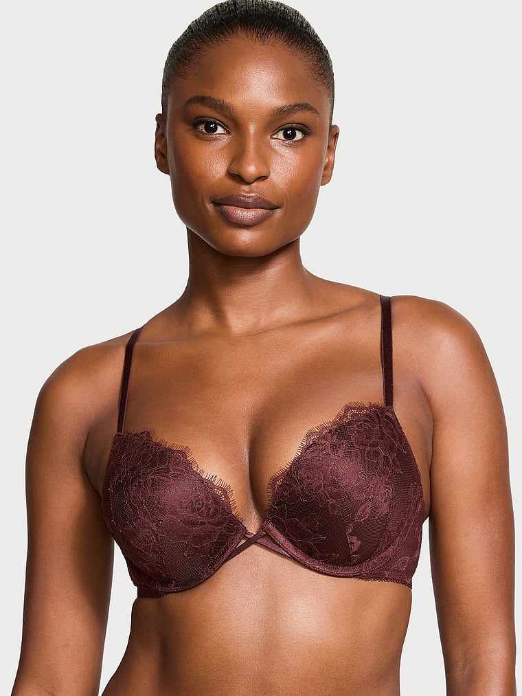 Very Sexy Bombshell Add-2-Cups Rose Lace Push-Up Bra Lace