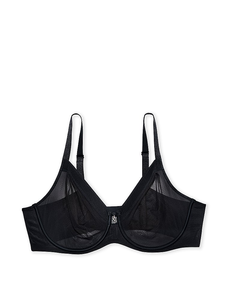 Curvy Couture Sheer Mesh Unlined Bra