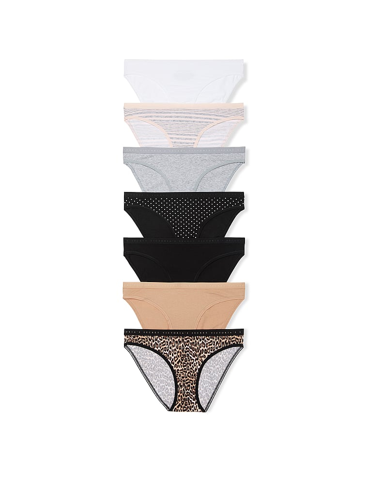 Victoria's Secret 7-Pack Stretch Cotton Bikini Panties Smooth