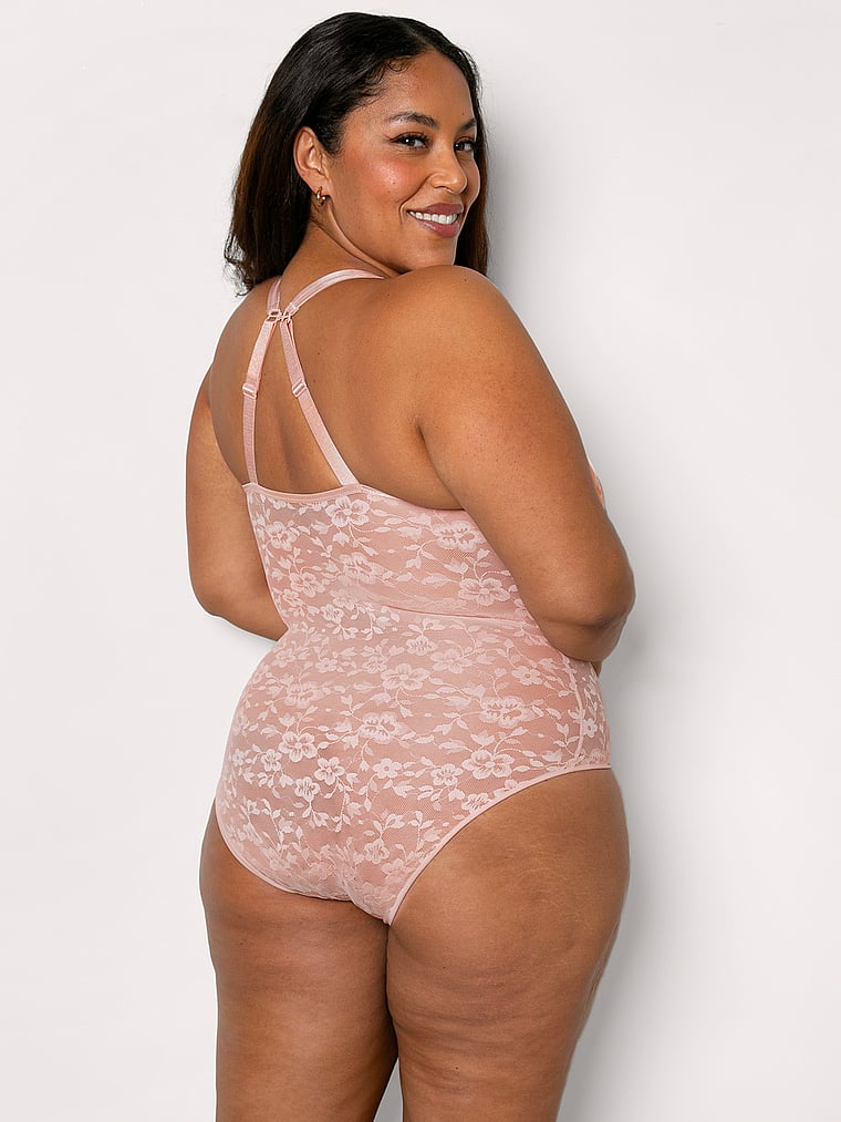 Curvy Couture No Show Lace Bodysuit