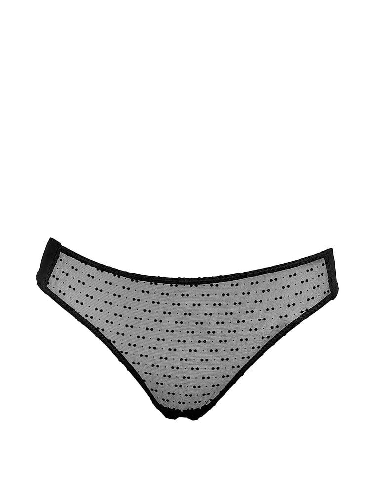 MINDD Mesh Velvet Dot Brief Panty
