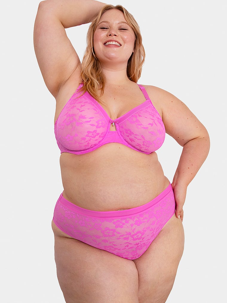Curvy Couture Smooth Lace High Cut Brief