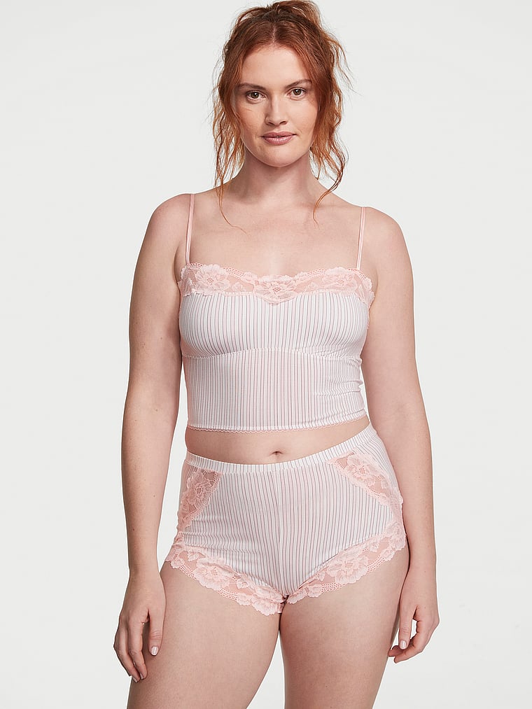 Victoria's Secret Modal Soft & Lace Trim Straight-Neck Cami Set