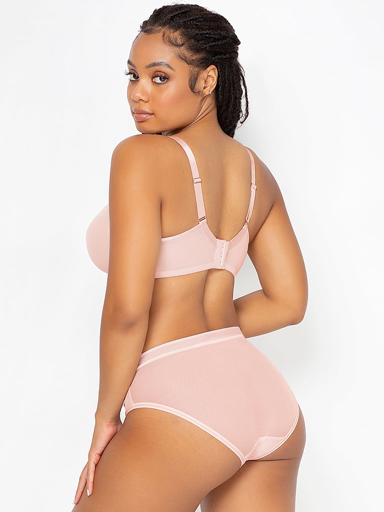 Curvy Couture Sheer Mesh Unlined Bra