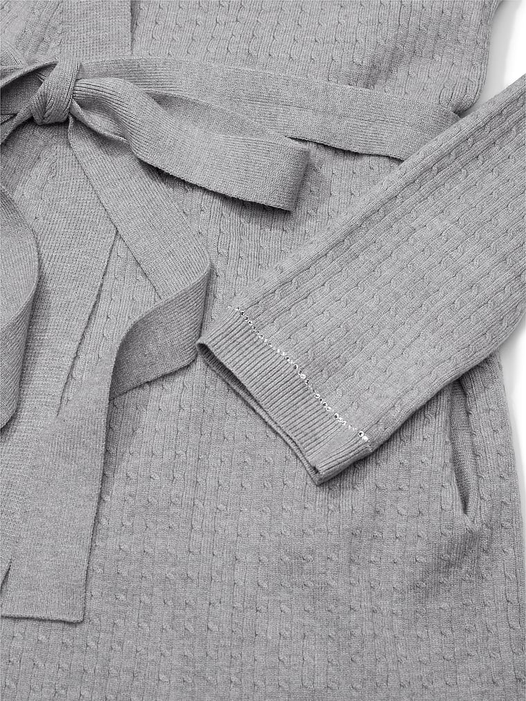 Victoria's Secret Luxe Cable-Knit Shine Wrap Robe