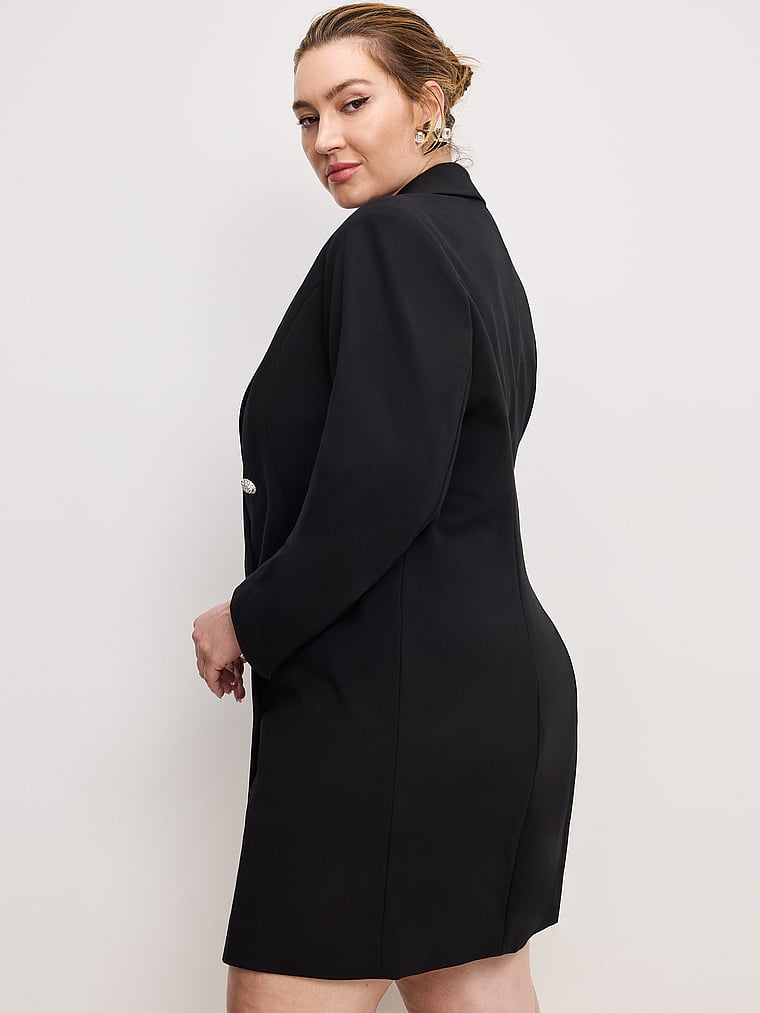 Good American Ponte Embellished Blazer Dress