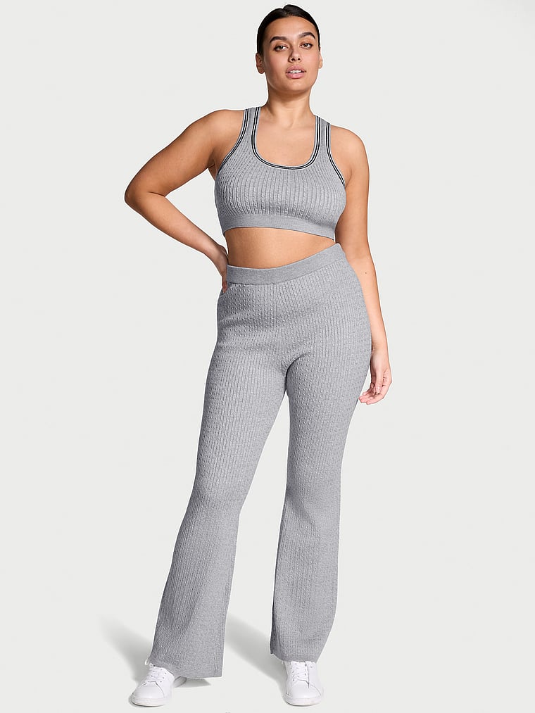 Victoria's Secret Luxe Cable-Knit Flare Lounge Pants