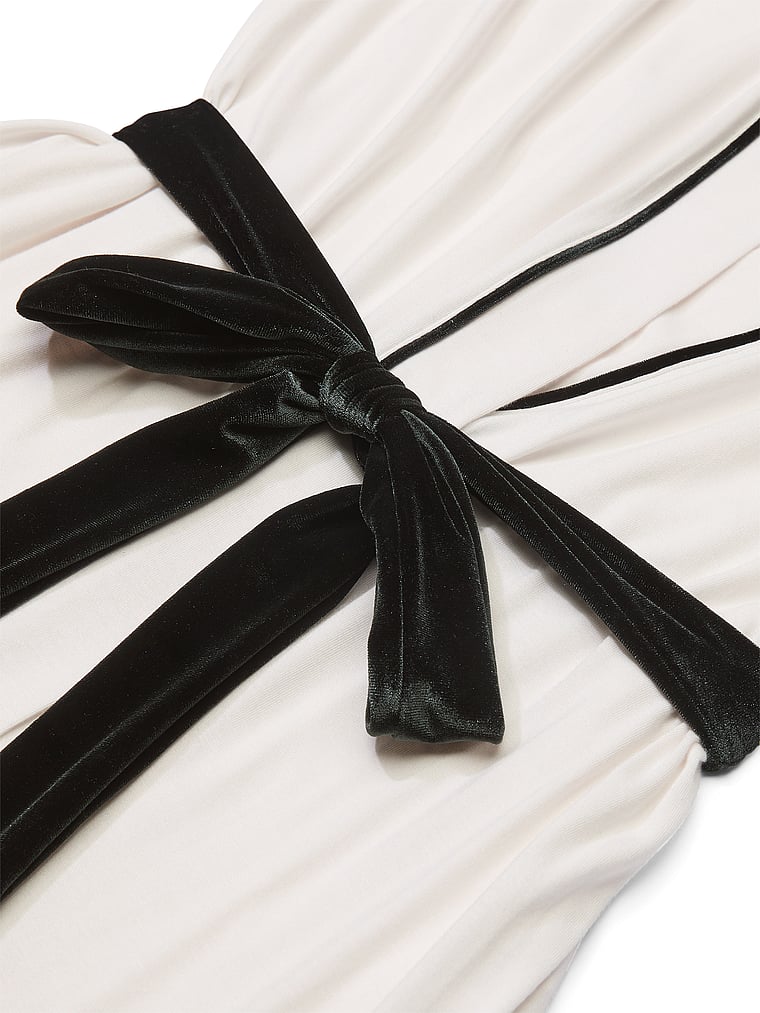Victoria's Secret Modal Soft Velvet-Trim Maxi Robe