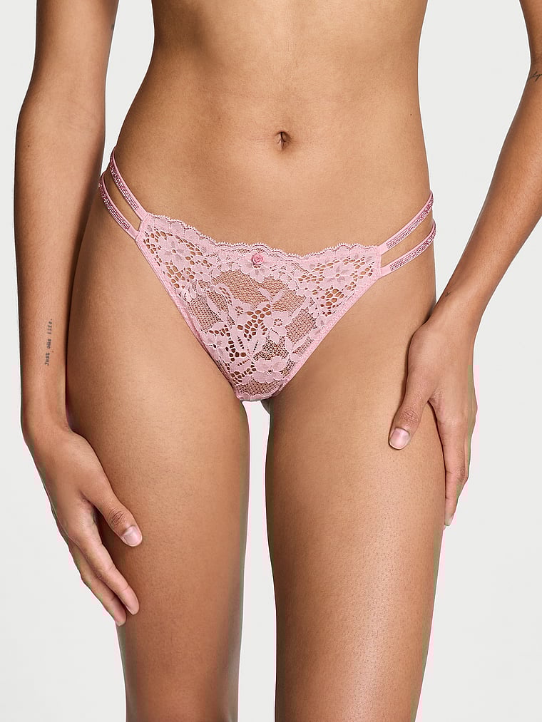 Dream Angels Twinkle Strap Lace Brazilian Panty Lace