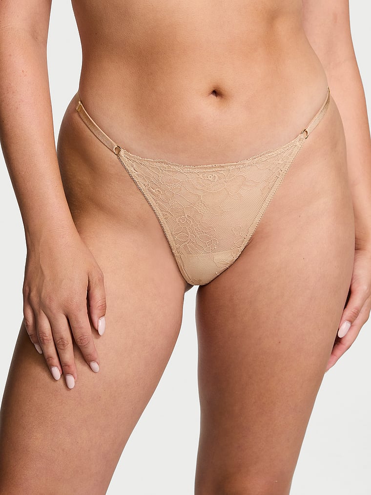Very Sexy Rose Lace Adjustable V-String Panty Lace
