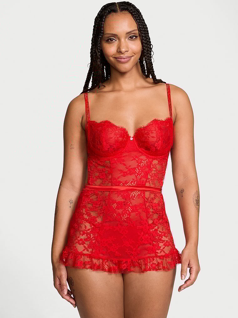 Very Sexy Twinkle Wicked Unlined Lace Apron Set