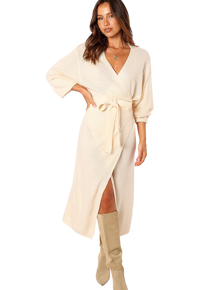 Petal & Pup Nova Wrap Knit Midi Dress